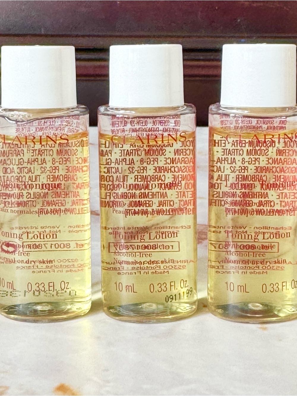 Clarins Hydrating Lotion Tonique Toner 10ml 3pc Lot Alcohol Free Mini Travel New